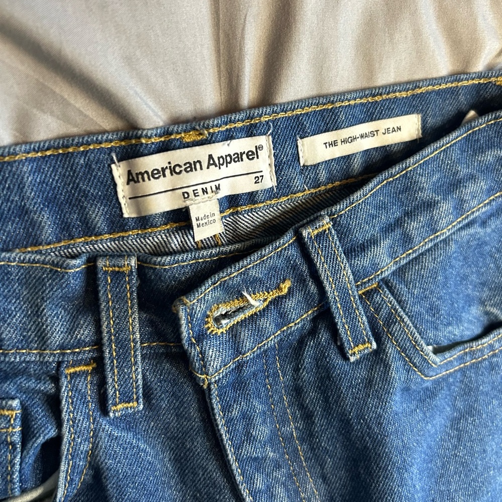 American Apparel High-Waist Denim Jeans